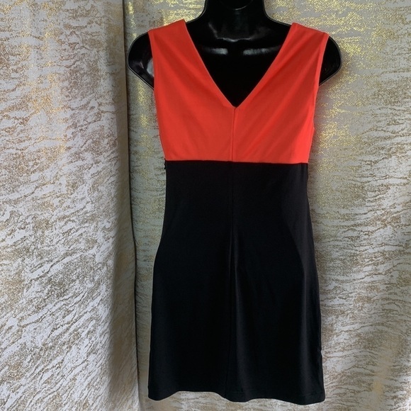 EnFocus Studio Orange/Black Body-con Bandage Mini Dress Size 4 - Picture 6 of 10